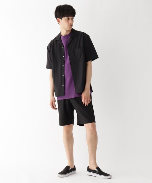 BASECONTROL(ベースコントロール)の「◆CREATION CUBE セットアップ対応 ストレッチオープンカラーシャツ(シャツ/ブラウス・メンズ・グレー/ブラック/グリーン/ベージュ/オレンジ・02/03/04)」の7枚目の写真