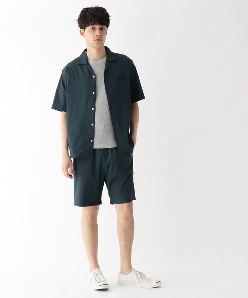 BASECONTROL(ベースコントロール)の「◆CREATION CUBE セットアップ対応 ストレッチオープンカラーシャツ(シャツ/ブラウス・メンズ・グレー/ブラック/グリーン/ベージュ/オレンジ・02/03/04)」の8枚目の写真