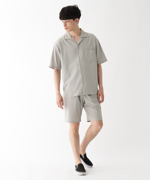 BASECONTROL(ベースコントロール)の「◆CREATION CUBE セットアップ対応 ストレッチオープンカラーシャツ(シャツ/ブラウス・メンズ・グレー/ブラック/グリーン/ベージュ/オレンジ・02/03/04)」の18枚目の写真