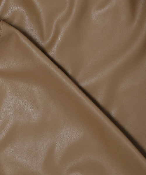 LEPSIM（レプシィム）の「フェイクレザーセミフレアスカート　953220（スカート・レディース・ブラウン/ブラック・LARGE/MEDIUM）」の14枚目の写真