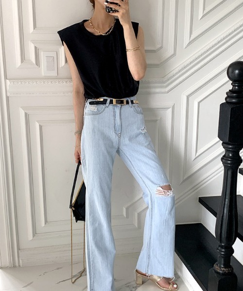 MANGROVE（マングローブ）の「ブライトフライングスリーブ（タンクトップ・レディース・ブラック/シルバー/ゴールド・FREE）」の4枚目の写真