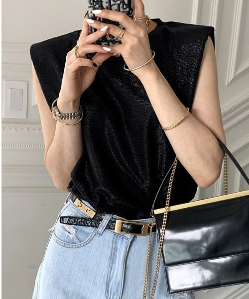 MANGROVE（マングローブ）の「ブライトフライングスリーブ（タンクトップ・レディース・ブラック/シルバー/ゴールド・FREE）」の16枚目の写真