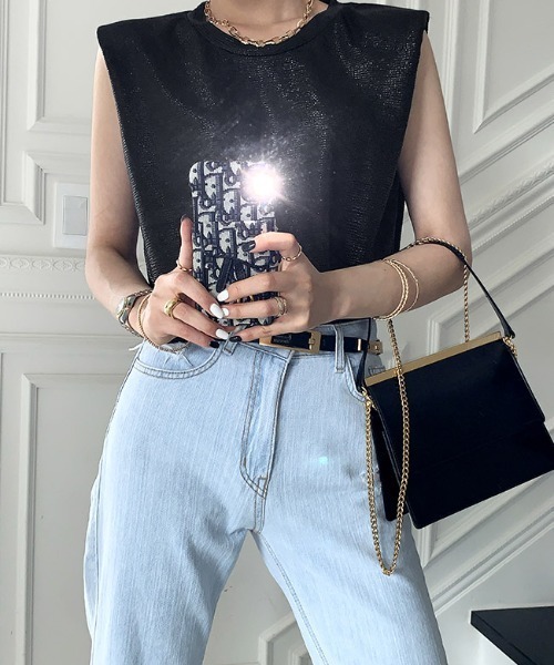 MANGROVE（マングローブ）の「ブライトフライングスリーブ（タンクトップ・レディース・ブラック/シルバー/ゴールド・FREE）」の12枚目の写真