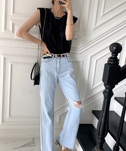 MANGROVE（マングローブ）の「ブライトフライングスリーブ（タンクトップ・レディース・ブラック/シルバー/ゴールド・FREE）」の10枚目の写真