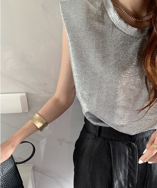 MANGROVE（マングローブ）の「ブライトフライングスリーブ（タンクトップ・レディース・ブラック/シルバー/ゴールド・FREE）」の11枚目の写真