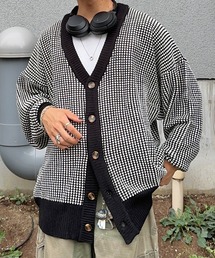 【Snap club】ヘビーウェイトニット ビッグシルエットカラーカーディガン