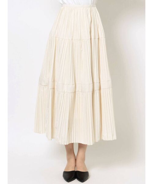 MERCURYDUO（マーキュリーデュオ）の「スイッチングプリーツスカート（スカート・レディース・アイボリー/ミント/ラベンダー/ライトブルー・FREE）」の9枚目の写真