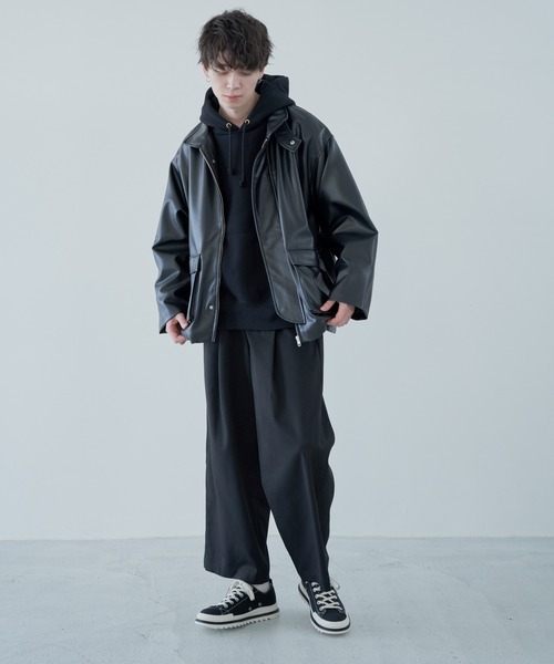 ADAMASTE（アダマスト）の「ワンタックベーシックワイドパンツ（その他パンツ・メンズ・ホワイト/ブラック・SMALL/MEDIUM/LARGE）」の16枚目の写真