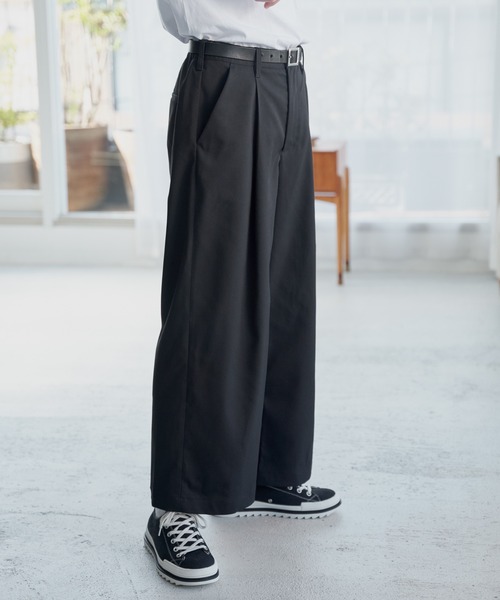 ADAMASTE（アダマスト）の「ワンタックベーシックワイドパンツ（その他パンツ・メンズ・ホワイト/ブラック・SMALL/MEDIUM/LARGE）」の14枚目の写真