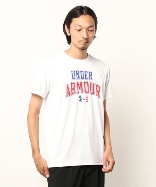 UNDER ARMOUR(アンダーアーマー)の「UAテック ショートスリーブ USフラッグ(トレーニング/メンズ)(Tシャツ/カットソー・メンズ・ブラック/ホワイト・3XL/S/XL/M/XXL/L)」の8枚目の写真