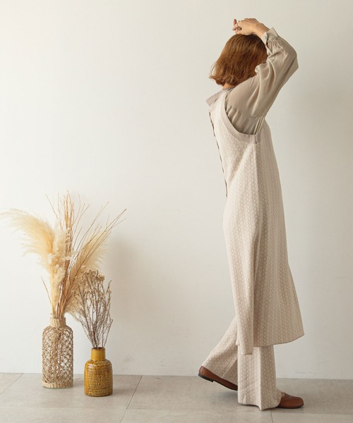 rectangle（レクタングル）の「ダイヤ柄ジャガードニットフレアパンツ（その他パンツ・レディース・ブラック/ベージュ/モカ/オリーブ・FREE）」の7枚目の写真