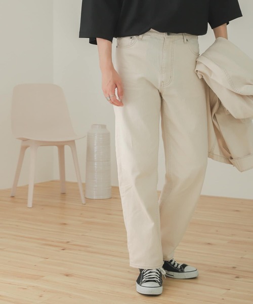 SENSE OF PLACE by URBAN RESEARCH(センスオブプレイスバイアーバンリサーチ)の「『セットアップ対応』デニムストレートパンツ(デニムパンツ・メンズ・インディゴブルー/ブラック/アイボリー・MEDIUM/LARGE)」の1枚目の写真