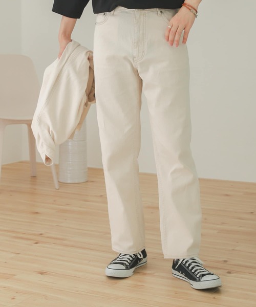 SENSE OF PLACE by URBAN RESEARCH(センスオブプレイスバイアーバンリサーチ)の「『セットアップ対応』デニムストレートパンツ(デニムパンツ・メンズ・インディゴブルー/ブラック/アイボリー・MEDIUM/LARGE)」の7枚目の写真