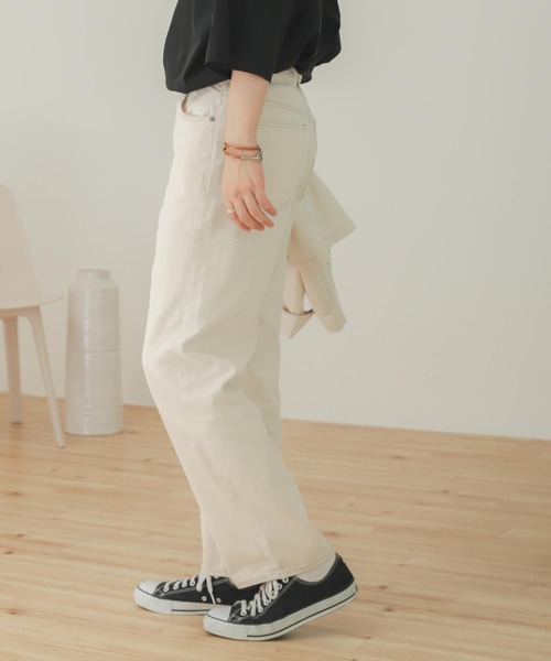 SENSE OF PLACE by URBAN RESEARCH(センスオブプレイスバイアーバンリサーチ)の「『セットアップ対応』デニムストレートパンツ(デニムパンツ・メンズ・インディゴブルー/ブラック/アイボリー・MEDIUM/LARGE)」の6枚目の写真