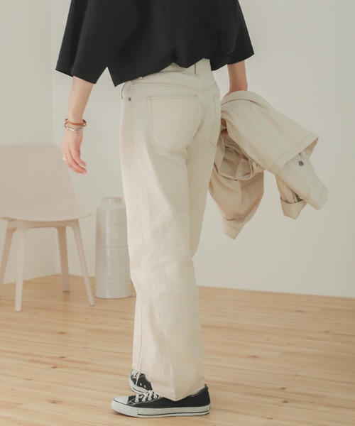 SENSE OF PLACE by URBAN RESEARCH(センスオブプレイスバイアーバンリサーチ)の「『セットアップ対応』デニムストレートパンツ(デニムパンツ・メンズ・インディゴブルー/ブラック/アイボリー・MEDIUM/LARGE)」の4枚目の写真