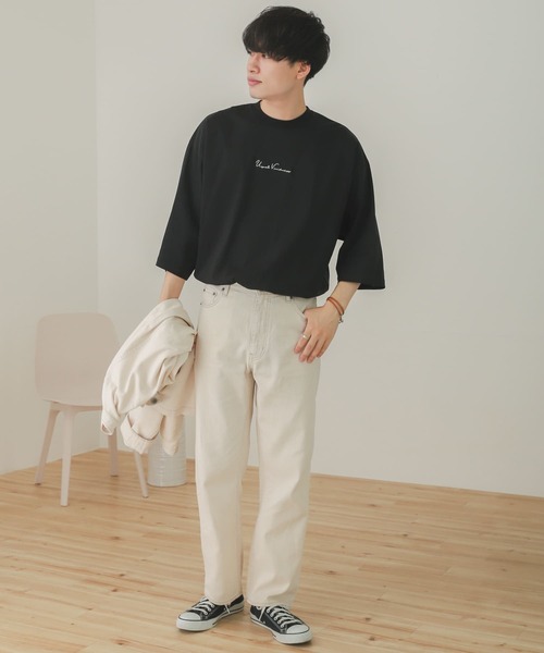 SENSE OF PLACE by URBAN RESEARCH(センスオブプレイスバイアーバンリサーチ)の「『セットアップ対応』デニムストレートパンツ(デニムパンツ・メンズ・インディゴブルー/ブラック/アイボリー・MEDIUM/LARGE)」の9枚目の写真