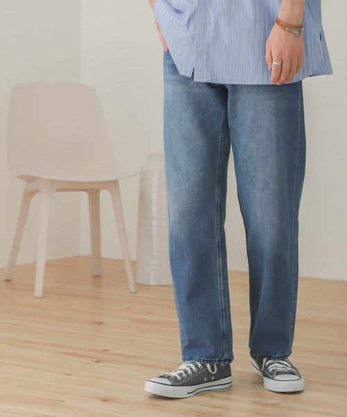 SENSE OF PLACE by URBAN RESEARCH(センスオブプレイスバイアーバンリサーチ)の「『セットアップ対応』デニムストレートパンツ(デニムパンツ・メンズ・インディゴブルー/ブラック/アイボリー・MEDIUM/LARGE)」の16枚目の写真