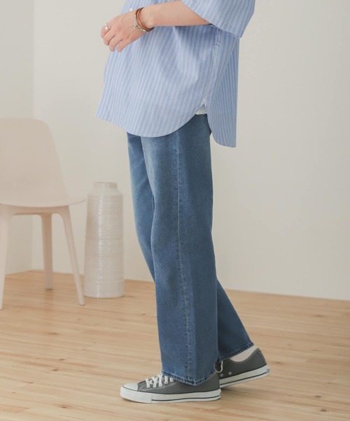 SENSE OF PLACE by URBAN RESEARCH(センスオブプレイスバイアーバンリサーチ)の「『セットアップ対応』デニムストレートパンツ(デニムパンツ・メンズ・インディゴブルー/ブラック/アイボリー・MEDIUM/LARGE)」の17枚目の写真