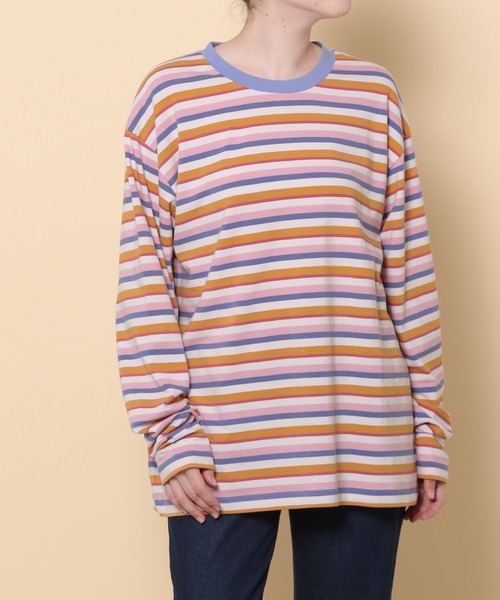 KEITA MARUYAMA（ケイタマルヤマ）の「【KEITA MARUYAMA】マルチボーダーロンT（Tシャツ/カットソー・レディース・オレンジ/グリーン/レッド・FREE）」の9枚目の写真