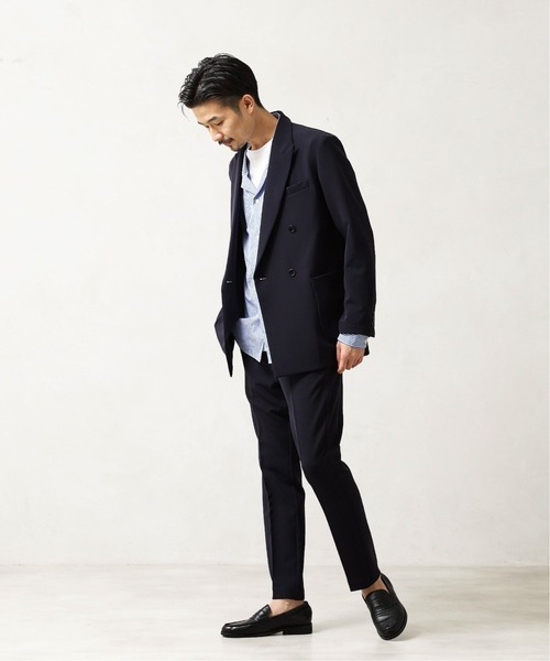 417 EDIFICE（フォーワンセブンエディフィス）の「【ジャケット+パンツの2点セット】4wayダブルクロス ダブルジャケットセットアップ（セットアップ・メンズ・ブラック/ブラウン/ベージュ/ネイビー・SMALL/MEDIUM/LARGE/X-LARGE/XX-LARGE）」の6枚目の写真