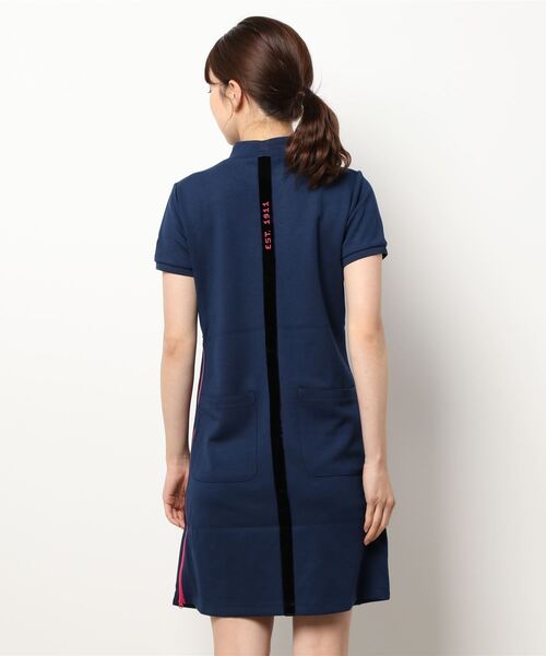 FILA(フィラ)の「【FILA GOLF/フィラゴルフ】ワンポイントロゴ ジャガード ダンボールニット モックネック ワンピース/UVカット/ストレッチ(ワンピース・レディース・ミックスグレー/ピンク/ネイビー・L/LL/M)」の6枚目の写真