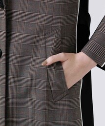 LOVELESS（ラブレス）の「グレンチェックコンビ チェスターコート