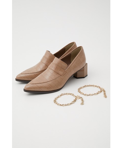 rienda（リエンダ）の「ポインテッドトゥチェーン付きローファー（ローファー・レディース・レッド/ブラック/ベージュ・LARGE/SMALL/MEDIUM）」の7枚目の写真