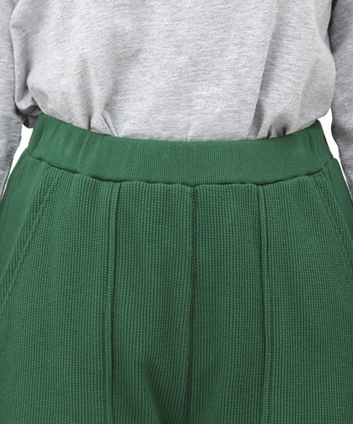 チチカカ（チチカカ）の「ワッフルｘテレコスリットパンツ（その他パンツ・レディース・ブラウン/グリーン・FREE）」の5枚目の写真