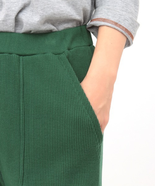 チチカカ（チチカカ）の「ワッフルｘテレコスリットパンツ（その他パンツ・レディース・ブラウン/グリーン・FREE）」の15枚目の写真