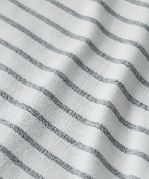 RIVE DROITE（リヴドロワ）の「シンプルなスタイリングの主役に　ボーダーワイドロンTシャツ（Tシャツ/カットソー・レディース・グレー/ブルー・FREE）」の20枚目の写真