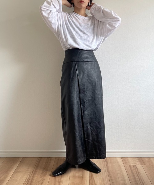 wee9s(ウィークス)の「loose fit slab tee / オーバーサイズルーズフィットスラブティーシャツ(Tシャツ/カットソー・レディース・ホワイト/ブラック/ピンク/オレンジ・FREE)」の13枚目の写真
