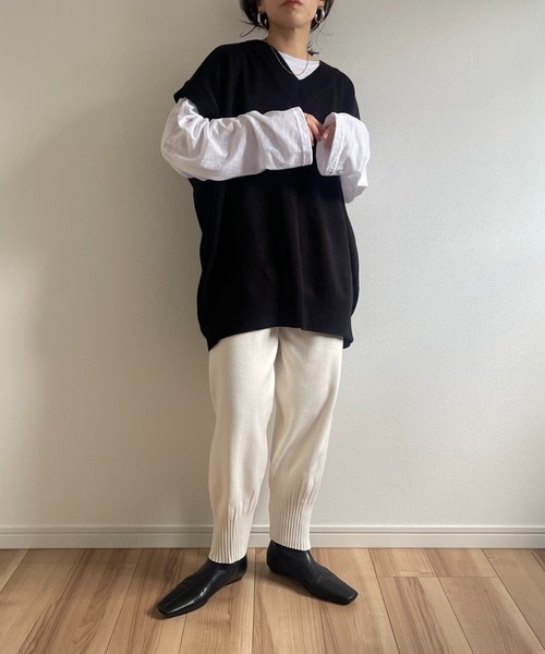 wee9s(ウィークス)の「loose fit slab tee / オーバーサイズルーズフィットスラブティーシャツ(Tシャツ/カットソー・レディース・ホワイト/ブラック/ピンク/オレンジ・FREE)」の22枚目の写真