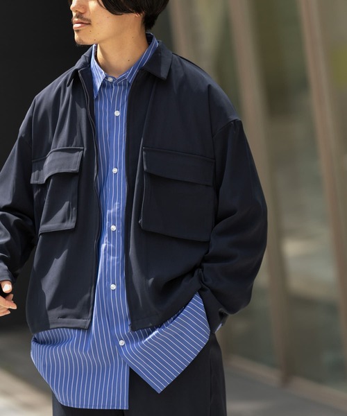 ITEMS URBANRESEARCH（アイテムズ アーバンリサーチ）の「オーバーサイズ ストライプシャツ（シャツ/ブラウス・メンズ・グレー/ネイビー/ブルー・SMALL/MEDIUM/LARGE）」の18枚目の写真