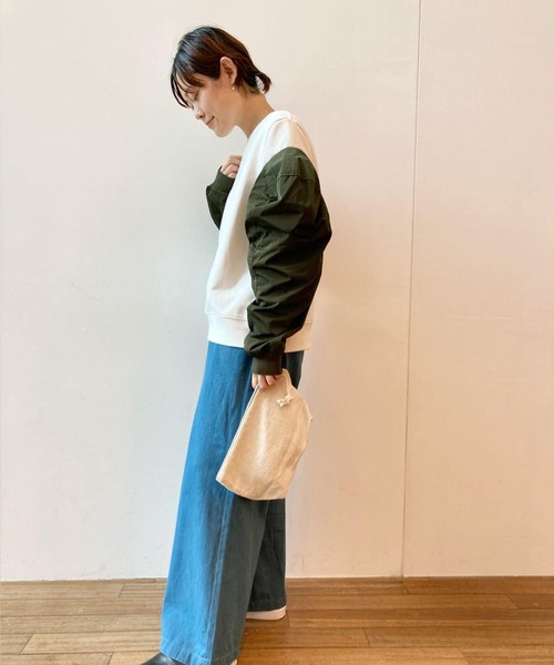 BEARDSLEY（ビアズリー）の「ブルゾンのお袖が切り替えになった《VVTIAN》カットソー（Tシャツ/カットソー・レディース・ホワイト・M）」の5枚目の写真