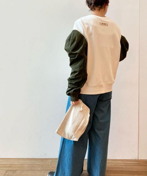 BEARDSLEY（ビアズリー）の「ブルゾンのお袖が切り替えになった《VVTIAN》カットソー（Tシャツ/カットソー・レディース・ホワイト・M）」の7枚目の写真