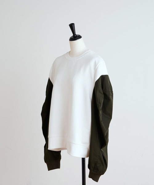 BEARDSLEY（ビアズリー）の「ブルゾンのお袖が切り替えになった《VVTIAN》カットソー（Tシャツ/カットソー・レディース・ホワイト・M）」の12枚目の写真