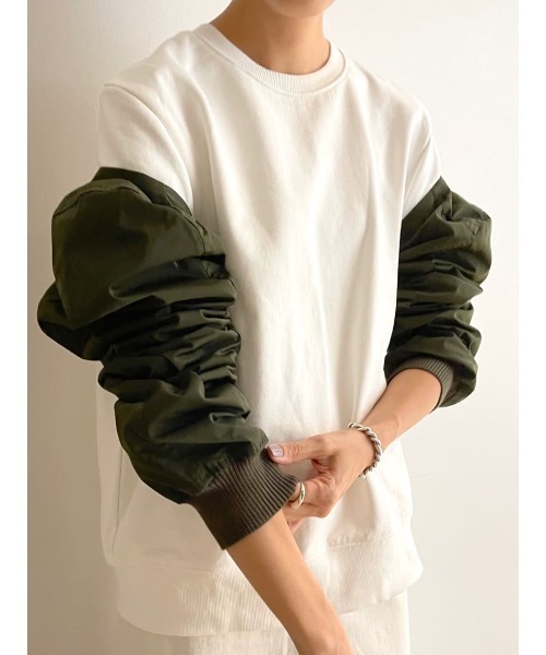 BEARDSLEY（ビアズリー）の「ブルゾンのお袖が切り替えになった《VVTIAN》カットソー（Tシャツ/カットソー・レディース・ホワイト・M）」の17枚目の写真