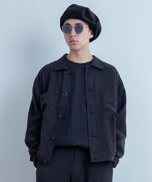Universal Style Wear(ユニバーサルスタイルウェア)の「Universal Style Wear クリスピージャケット(ブルゾン・メンズ・ライトベージュ/ネイビー/ブラック・MEDIUM/LARGE/X-LARGE)」の2枚目の写真
