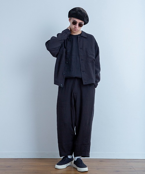 Universal Style Wear(ユニバーサルスタイルウェア)の「Universal Style Wear クリスピージャケット(ブルゾン・メンズ・ライトベージュ/ネイビー/ブラック・MEDIUM/LARGE/X-LARGE)」の4枚目の写真