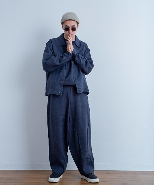 Universal Style Wear(ユニバーサルスタイルウェア)の「Universal Style Wear クリスピージャケット(ブルゾン・メンズ・ライトベージュ/ネイビー/ブラック・MEDIUM/LARGE/X-LARGE)」の7枚目の写真