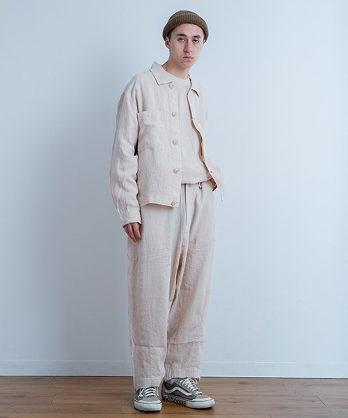 Universal Style Wear(ユニバーサルスタイルウェア)の「Universal Style Wear クリスピージャケット(ブルゾン・メンズ・ライトベージュ/ネイビー/ブラック・MEDIUM/LARGE/X-LARGE)」の10枚目の写真