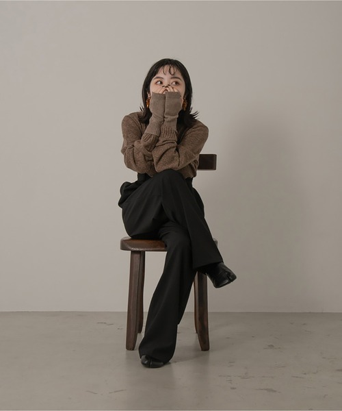 lawgy(ラウジー)の「blend color short length knit(ニット/セーター・レディース・ブラウン/グレー・FREE)」の12枚目の写真