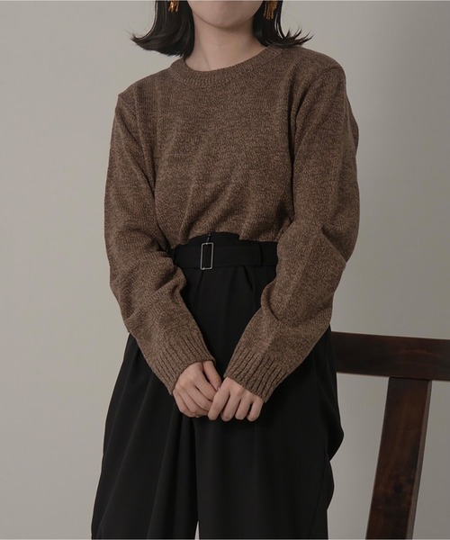 lawgy(ラウジー)の「blend color short length knit(ニット/セーター・レディース・ブラウン/グレー・FREE)」の10枚目の写真