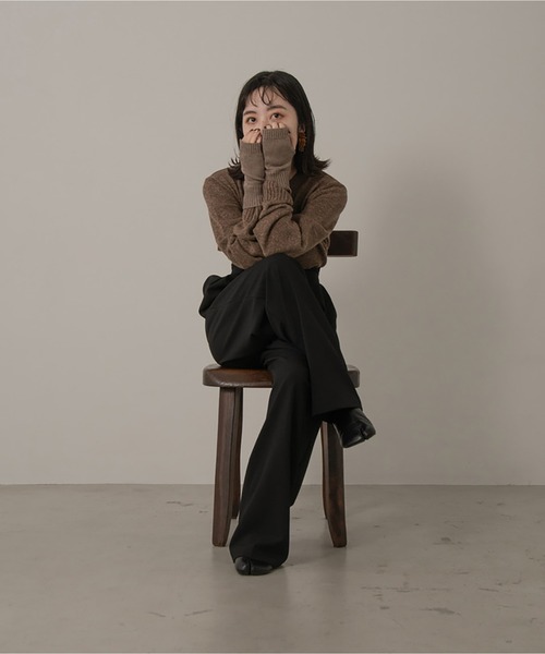 lawgy(ラウジー)の「blend color short length knit(ニット/セーター・レディース・ブラウン/グレー・FREE)」の16枚目の写真