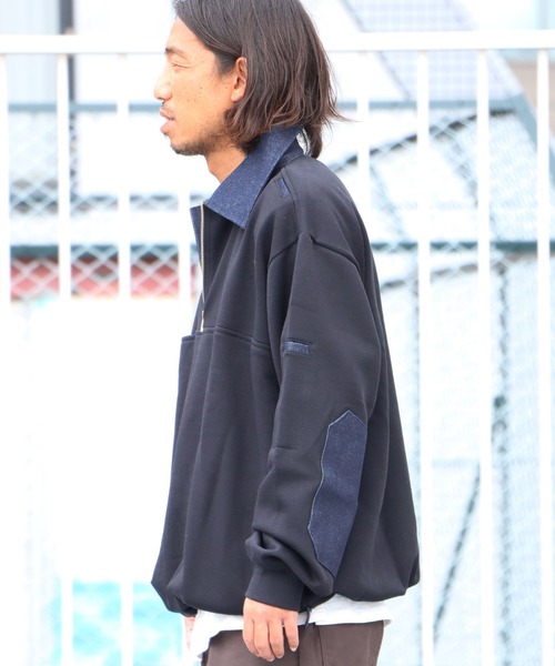 よい色落ちUSA製ゲームライフハーフジップスウェットトレーナー2XLブラック古着 ソフトスウェットハーフジッププルオーパー キッズ メール便不可