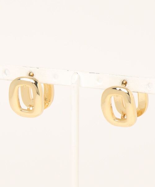 Manon's Selection（マノンズセレクション）の「スクエアキャッチレスピアス（ピアス（両耳用）・レディース・シルバー/ゴールド・ONE SIZE）」の4枚目の写真