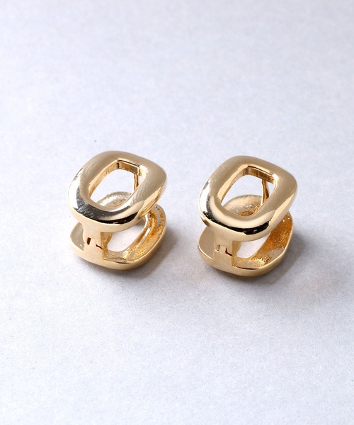 Manon's Selection（マノンズセレクション）の「スクエアキャッチレスピアス（ピアス（両耳用）・レディース・シルバー/ゴールド・ONE SIZE）」の8枚目の写真