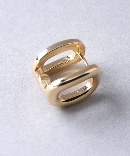 Manon's Selection（マノンズセレクション）の「スクエアキャッチレスピアス（ピアス（両耳用）・レディース・シルバー/ゴールド・ONE SIZE）」の7枚目の写真