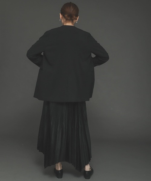 SENSE OF PLACE by URBAN RESEARCH（センスオブプレイスバイアーバンリサーチ）の「レザーライクプリーツスカート（スカート・レディース・ブラック/ライトベージュ・ONE）」の12枚目の写真