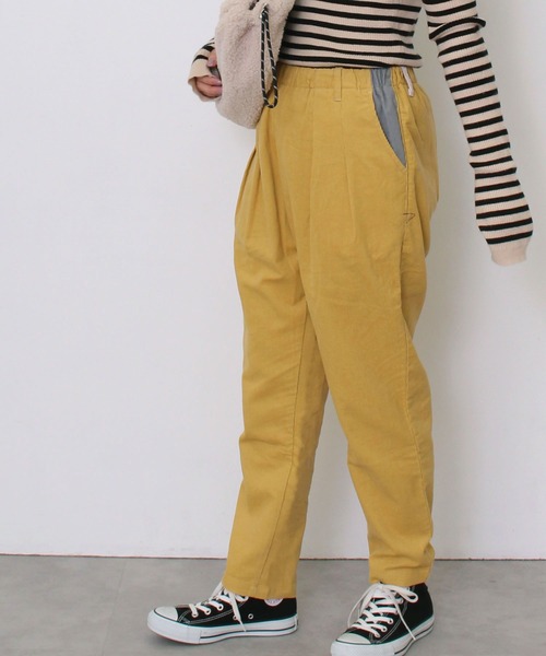 POU DOU DOU（プードゥドゥ）の「normesコーデュロイとりポケットパンツ（その他パンツ・レディース・ライトグレー/ネイビー/イエロー/アイボリー・3）」の21枚目の写真